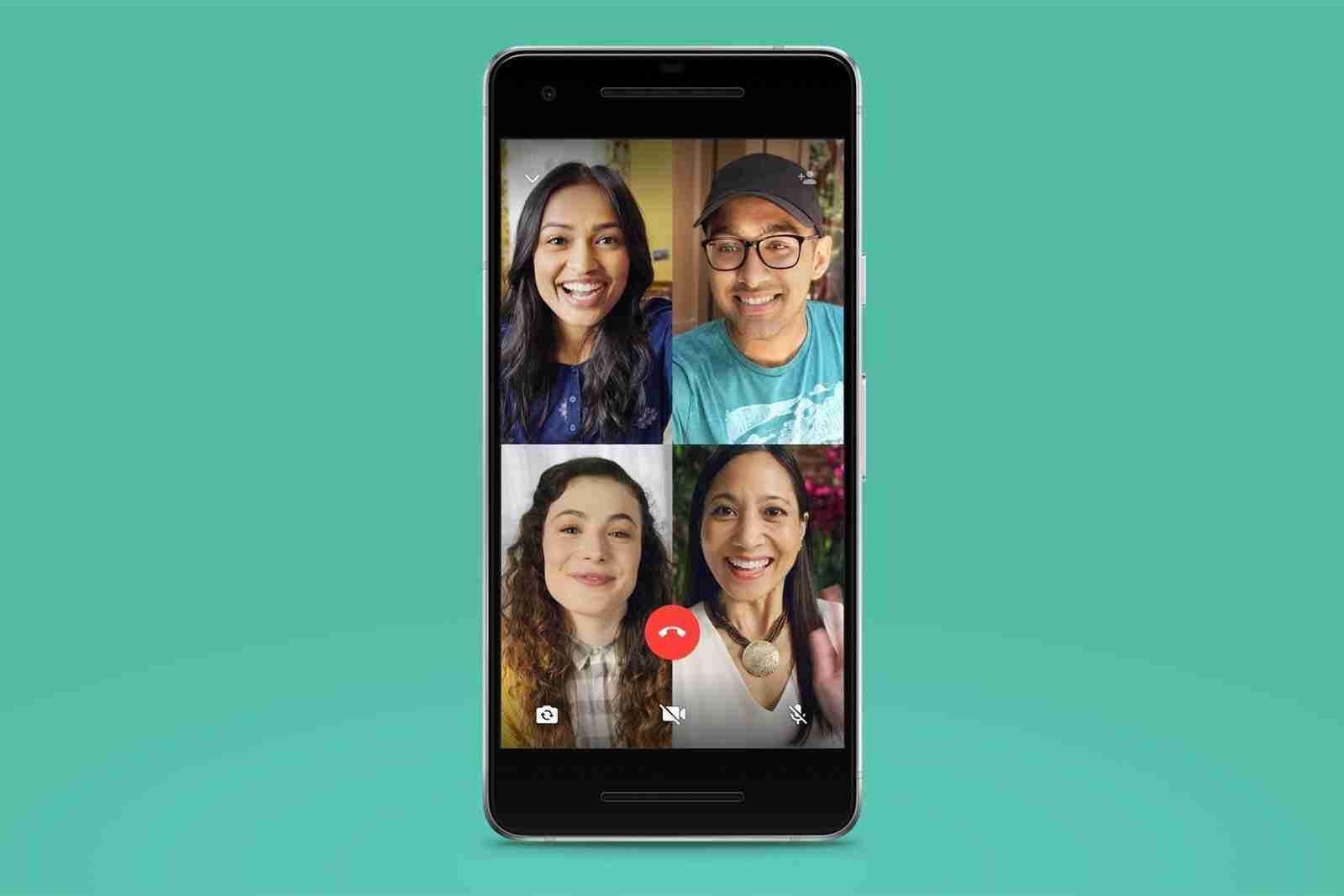 how to set up group video call on whatsapp