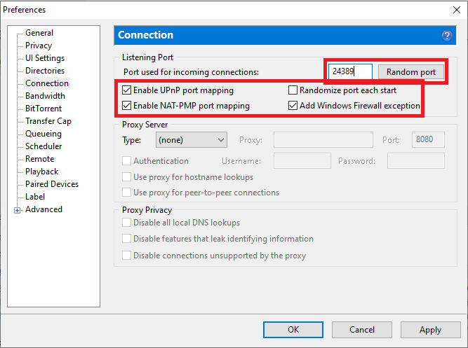 the best utorrent port number